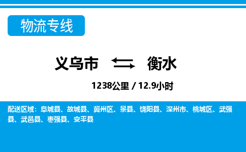 義烏市到衡水物流專(zhuān)線-義烏市至衡水貨運(yùn)公司