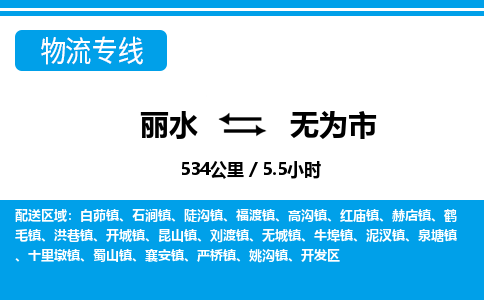 麗水到無(wú)為市物流專(zhuān)線(xiàn)-麗水至無(wú)為市貨運(yùn)公司
