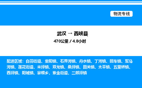 武漢到西峽縣物流專(zhuān)線(xiàn)-武漢至西峽縣貨運(yùn)公司