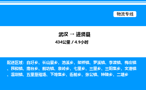 武漢到進(jìn)賢縣物流專(zhuān)線-武漢至進(jìn)賢縣貨運(yùn)公司